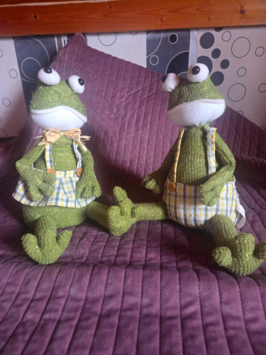 Frosch stoff plüschtier - 2x,