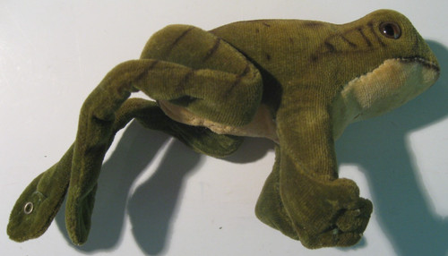 Stofftier frosch mit beigem - stofftier,