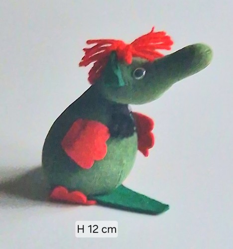 Vintage stofftier frosch - vintage,